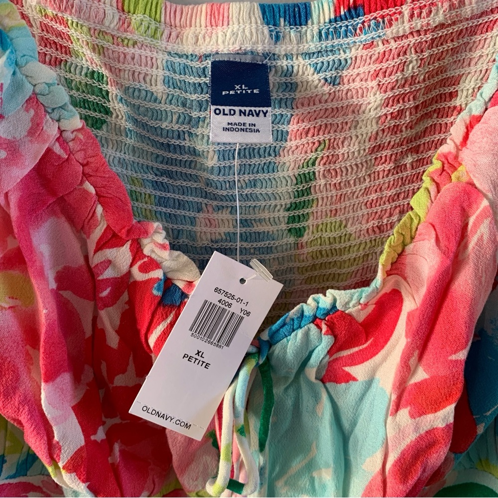Floral Midi Dress Tropical Spaghetti Straps Sleeveless Old Navy XL Petite - Picture 3 of 6